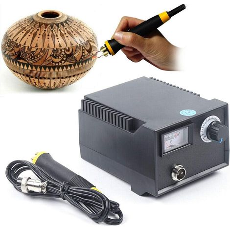 Tragbare Pyrografie-Maschine mit 23 Pyrografie-Aufsätzen 220 V LH40-Z zum Zeichnen, Schreiben auf Holz, Leder, Kürbis (1/5)