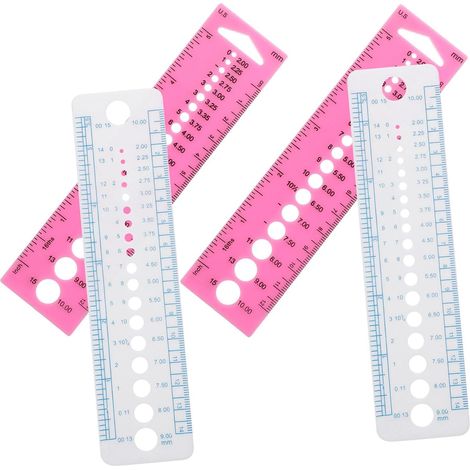 Set di 4 aghi da maglia, righello, accessori per cucito, strumento di misurazione per cucito (1/5)