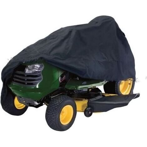 AHLSEN Housse de protection UV universelle pour tondeuse à gazon, tracteur de pelouse, tondeuse autoportée, tissu Oxford imperméable et anti-UV pour jardin extérieur (noir, taille : 177110110cm) (1/4)