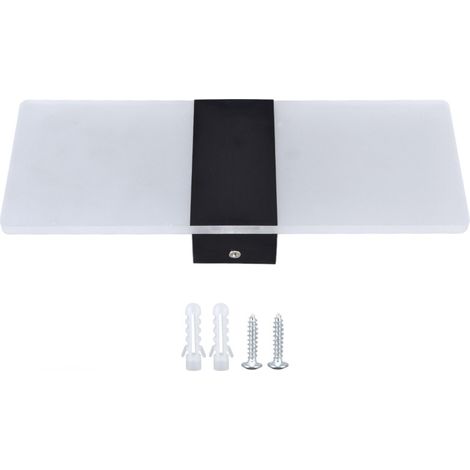 Beyamis Applique murale LED 6W en acrylique, éclairage 360° haute luminosité, protection contre les intempéries, pour chambre, cantine, 90-265V, noir (1/5)