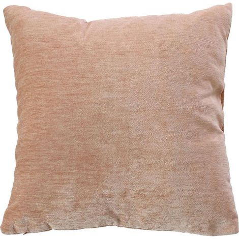 Coussin Déco en Velours "Velvet" 40x40cm Pêche (1/2)