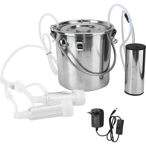 Machine à traire de chèvre électrique domestique 5L avec pompe d'aspiration directe (pour prise EU de chèvre) (1/5)