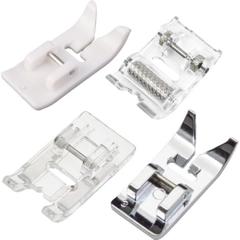 4 Pcs Pied Presseur Machine à Coudre,Pieds de Biche,Machine à Coudre Kit Pieds de Biche Multifonctionnel,pour Machines à Coudre Accessoires pour machines à coudre (1/5)