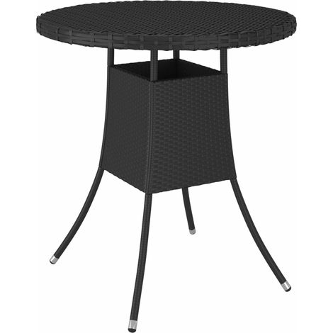 Garden Table Black PE rattan Small Durable Garden Table vidaXL (1/5)