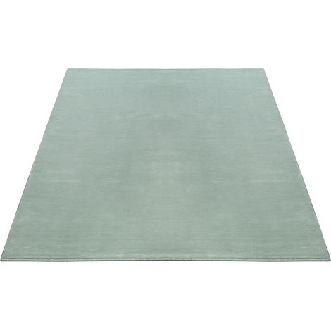 FLOORNOVO Hochflor Teppich Grün einfarbig - 170 x 120 cm - Besonders Weicher Teppich Wohnzimmer & Badezimmerteppich - Pflegeleicht - vielseitig einsetzbar im Innenbereich (1/2)