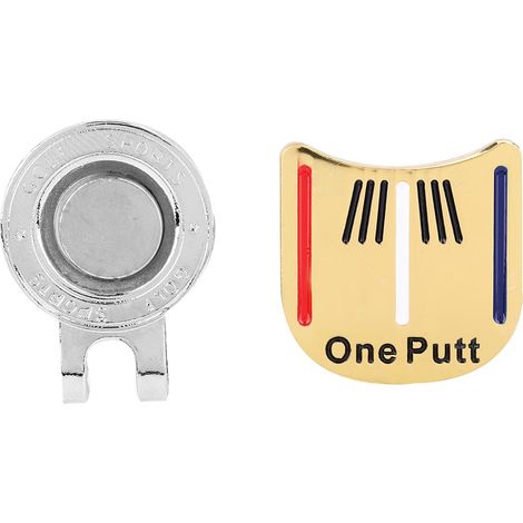 Marqueur de balle magnétique métallique durable pour chapeau de golfeur, accessoire de visière (1) (1/5)
