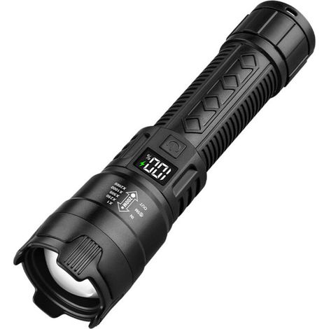 Lámpara de linterna exterior de alta potencia – Linterna LED recargable – Linterna portátil (1/5)