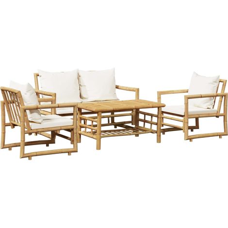 Maison Exclusive - Set de muebles de jardín 4 piezas y cojines ba (1/5)