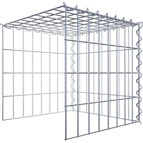 Gabiondeco - Gabion - Element de prolongation en hauteur et en longueur 40 cm x 40 cm x 40 cm (L x H x P). maille 5 x 10 cm. Spirale. Attention il manque deux grill... (1/5)