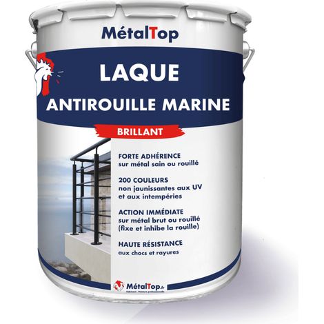 Laque Antirouille Marine - Brun cuivré - RAL 8004 - Bombe 400 ml - Métaltop (1/5)