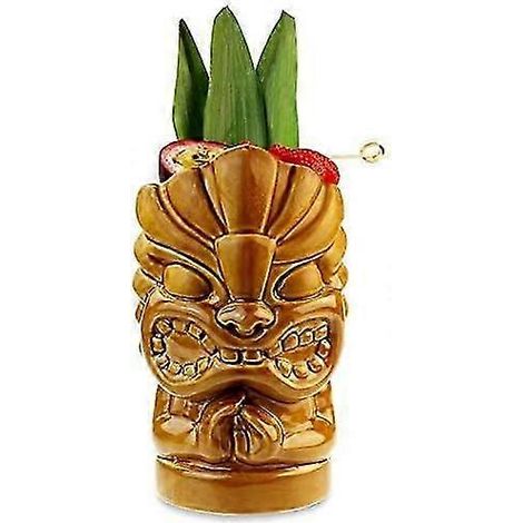 Mug à cocktail Tiki – Mug en céramique de 660 ml avec motifs de mains tiki (660 ml) (1/5)