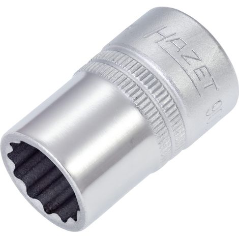 Hazet Steckschlüsseleinsatz 900AZ-19/32, 1/2 (12,5 mm) Vierkant hohl, Außen Doppelsechskant-Tractionsprofil, SW 19/32 (1/3)