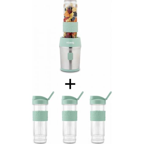 H.KOENIG SMOO18+BTL18 - Blender portable et kit bouteilles