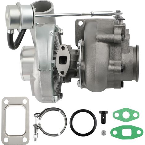T3 T04E upgraded Universal Turbo v-band Flange A/R.63 Oil Cooling with clamp (1/5)