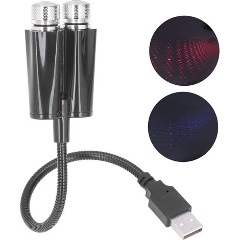 Convient pour les projecteurs d'ambiance USB pour voiture, rouge et bleu, 5 V, 5 W, lumières décoratives flexibles