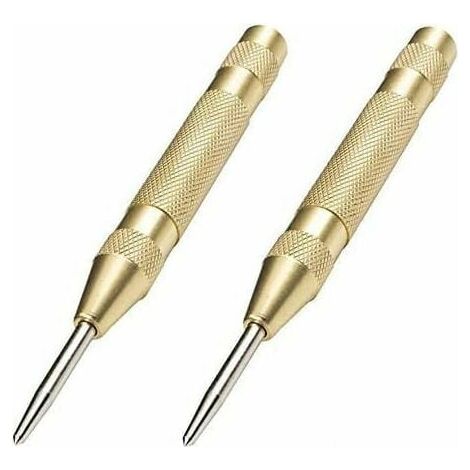 Lot de 2 Pointeau Automatique pour Métal ou Bois (Doré), Ensoleillé (1/5)