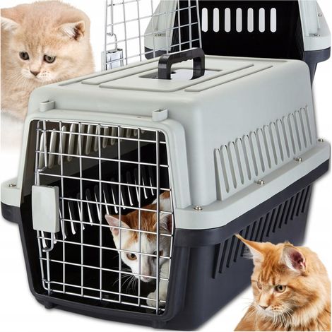 Transportbox für Katze, Hund, Kaninchen, Gehege, tragbarer Käfig