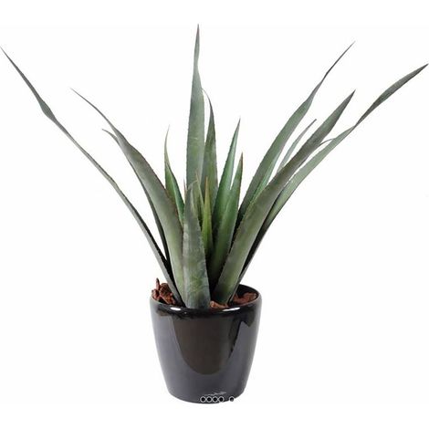 Aloe artificielle en pot pour extérieur H 65 cm D 60 cm (1/3)