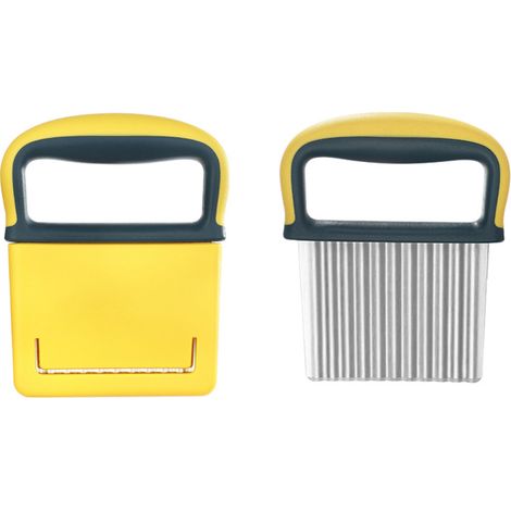 Couteau à frites ondulées en inox, manche antidérapant avec étui, 1 pièce, pour un usage quotidien (1/5)