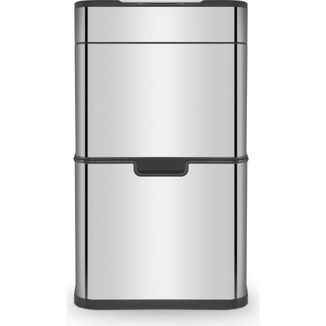 Tower Ozone Recycling Sensor Bin, 50L, Complete Recycling System, Hands Free Opening, Carbon Filter, Stainless Steel T938021SS