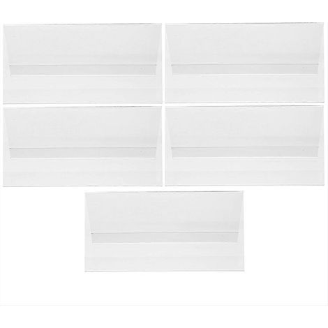 Lot de 5 panneaux de présentation nominatifs double face en acrylique transparent, avec support de table.-15X8X8CM-Transparent (1/2)