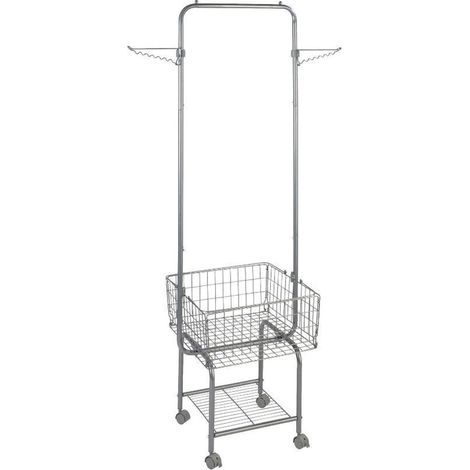 Wenko Bügel Butler Kleiderbügel Kleiderständer Kleiderbutler Wäsche Korb Stange