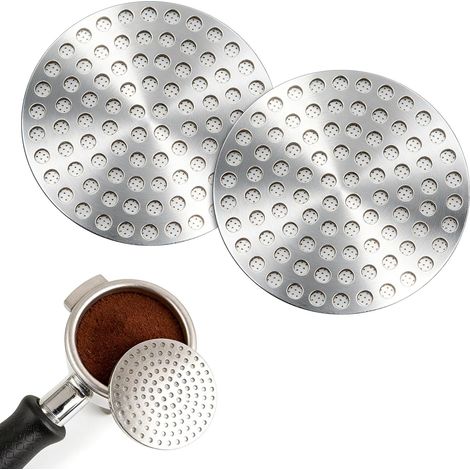 2 Espressofilter mit 53 mm Durchmesser, Dicke 0,8 mm, 150 µm Sieb für Filterhalter, aus wiederverwendbarem 316L-Edelstahl, Zubehör für Barista-Kaffeemaschine.