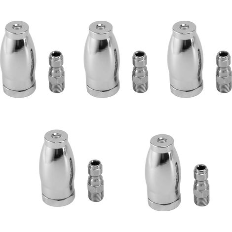 5X Buse Turbo pour Laveuse à Pression, Buse Rotative pour Eau Chaude et Froide, Connexion 1/4 Pouce, Orifice 3.0, 3600 PSI (1/5)