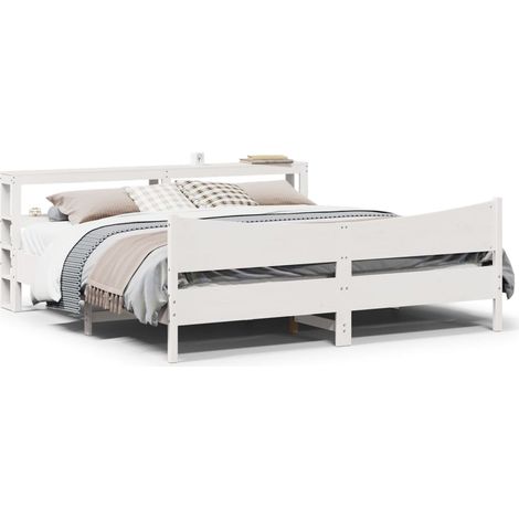 Estructura cama cabecero madera maciza pino  180x200 cm