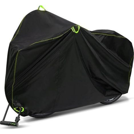 Housse de vélo d'extérieur,Housse de vélo imperméable et robuste, résistante à la poussière, aux UV, respirante, avec boucle antivol pour scooter, camping-car, trajets urbains (1/5)