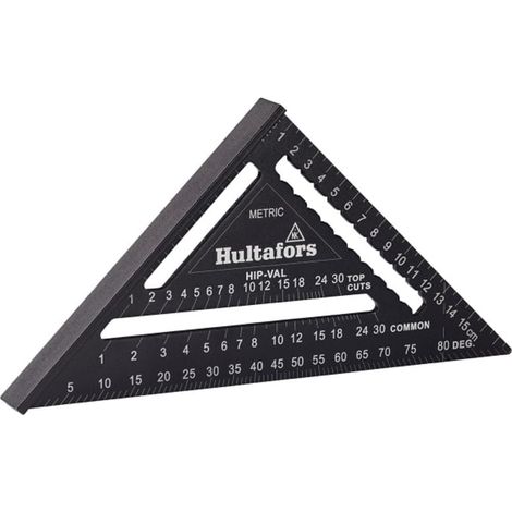 Hultafors Large 30cm Metric Aluminum Rafter Square with Measuring Scale