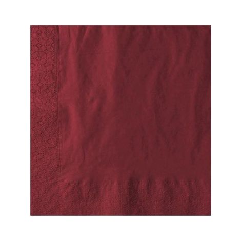 Serviette jetable Bordeaux 2 plis 40x40 cm - 100 pièces - Ecobioshopping