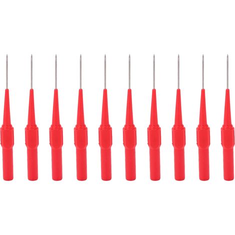 Lot de 10 pointes de test 1mm sans perforation, connecteur jack 4.0mm pour pièces auto, 26.010Rouge (1/5)