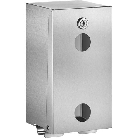 Dévidoir papier toilette Delabie pour 2 rouleaux, acier inoxydable 1.4301 satiné