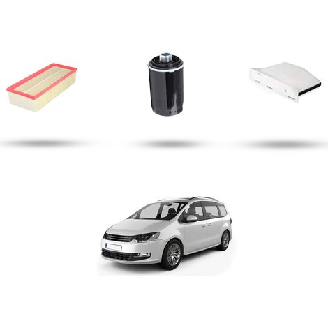 Kit tagliando 3 filtri compatibile con Vw Sharan II (7N) 2.0 TSI 147kw Dal 2015 (1/5)