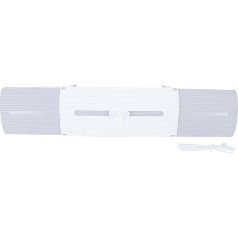 Deflecteur Air Conditionne - ABS Reglable Telescopique - Pour Climatiseur Mural - Gris - 54-69.8cm (1/5)