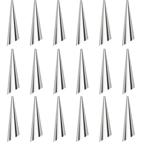 Moule À Cornet - Acier Inoxydable 18/10 - Pour Crêpes Sucrées Salées Et Pâtisseries Coniques - Lot De 6 (1/5)