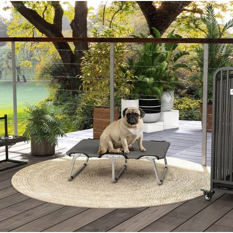 Lettino pieghevole per cane 71 x 58 x 20 cm grigio DESVIAE (1/5)