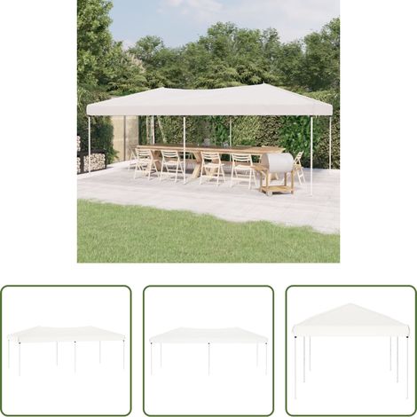 Tente pliable -  Tente de réception pliable Blanc 3x6 m (1/5)