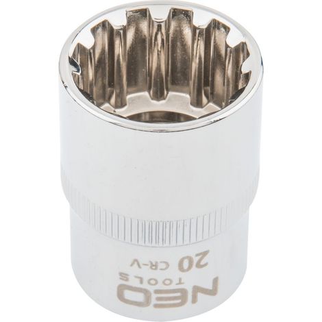 Casquillo estriado de 1/2", 20 mm