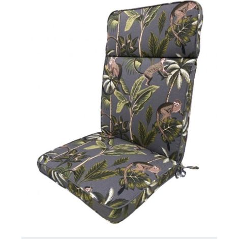 Tropical High Recliner Cushion - L116 x W49 x H6 cm - Grey