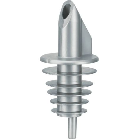 Ausgiesser BILLY en plastique pour bouteilles 0,5-1,5 L avec 5 lamelles argenté - Design ergonomique, contrôle précis du débit, durable pour bars et restauration