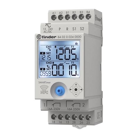 Relais temporisé Finder 84 Series, 12 24V c.a. / V c.c., Rail DIN, 2 contacts ( Prix pour 1 )