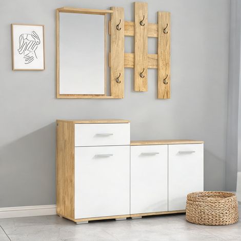 Console bianco en pannello truciolare 42 x 35 x 64 cm (1/5)