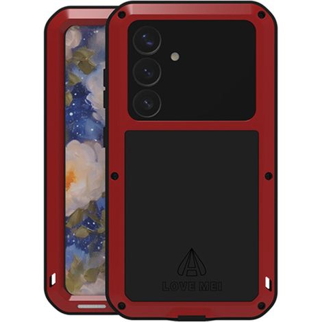 Love Mei Hülle für Samsung Galaxy S25, mit Glas geschützt, Rot (1/2)
