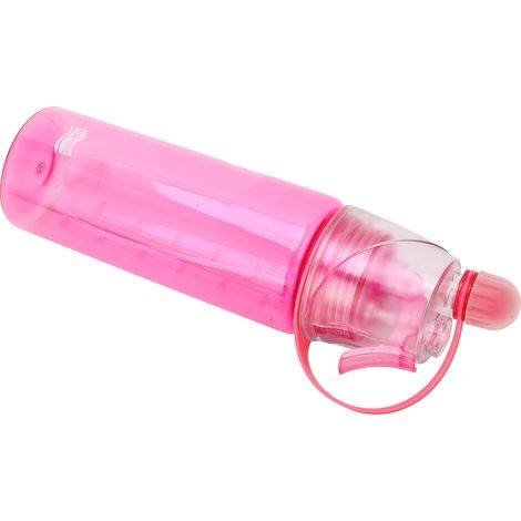 Bidon de sport transparent grande capacité pour randonnée et activités extérieures rose (1/5)
