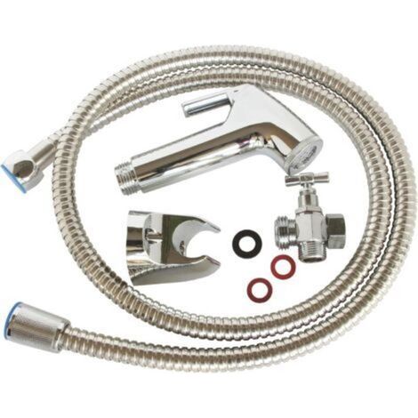SOMATHERM FOR YOU Bidet-Sprühgerät: 3-Wege-Ventil aus verchromtem Messing, ABS-Sprühkopf, 1,2 m Schlauch, Wandhalterung und Befestigungsmaterial. Einfache Installation für optimalen Komfort. (1/5)