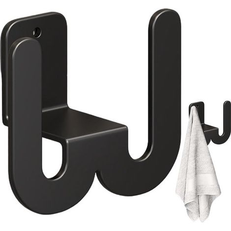 2er-Pack Wandschuhregale – Hängende Schuhaufbewahrung ohne Bohren – Platzsparender Universal-Schuhorganizer – Schwarz (1/5)