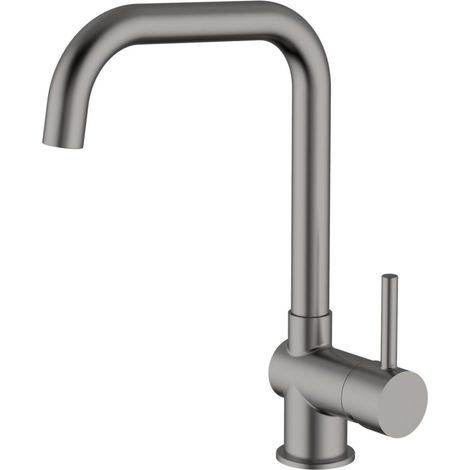 TEOREMA RUBINETTERIA Serie Kitchen Program Miscelatore Monocomando Lavello Leva Laterale Canna L Cromo Satinato