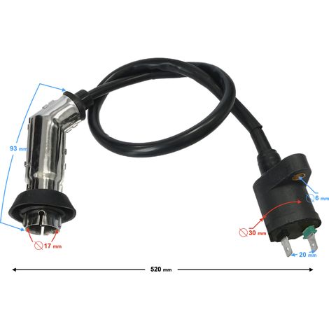 Bobina de alto voltaje para scooter 4T Challenger / Hurricane (1/2)